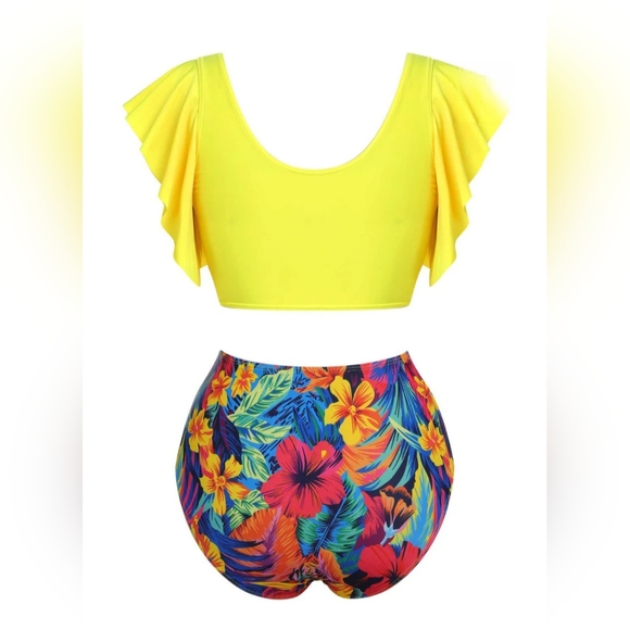 New, Tropical Hawaiian print swimsuit womens bathing suit XXL - Picture 7 of 8